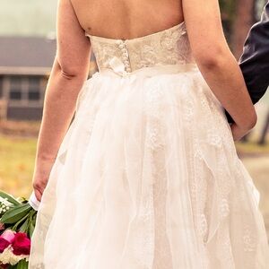Vera Wang Ivory Lace Ballgown Skirt with Tulle Layers